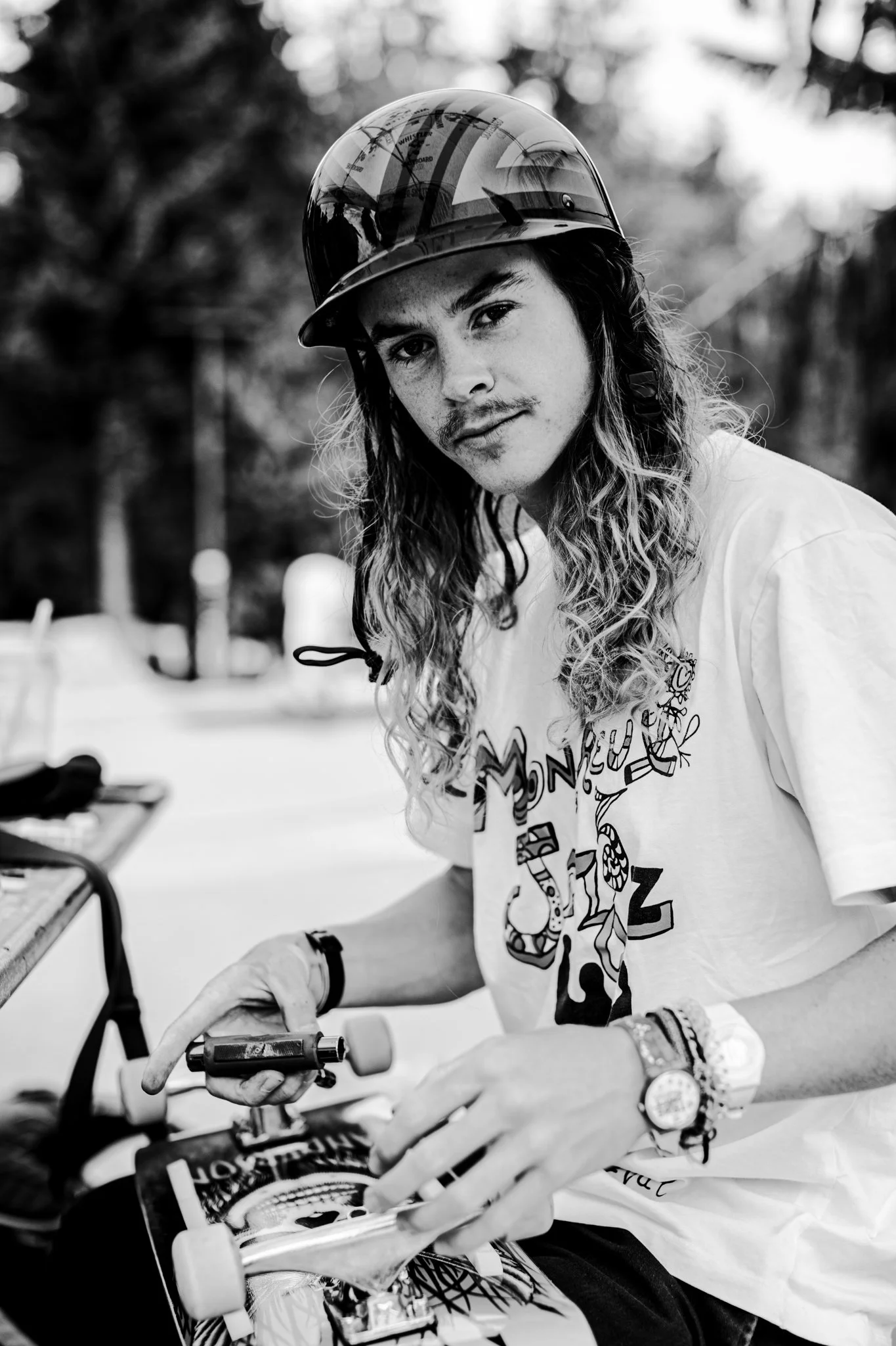 Pro skateboarder Andy Anderson riding for Swatch campaign
