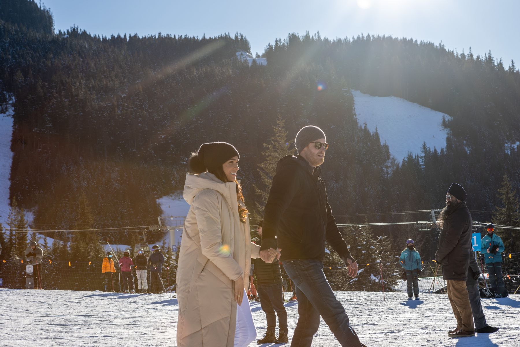 The Duke and Duchess of Sussex in Whistler for the Invictus Games One Year to Go event