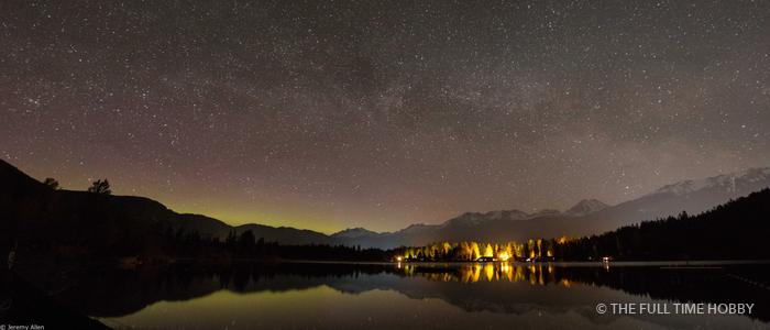 Aurora Over a Mountain Lake, Alta Lake, Whistler, BC
