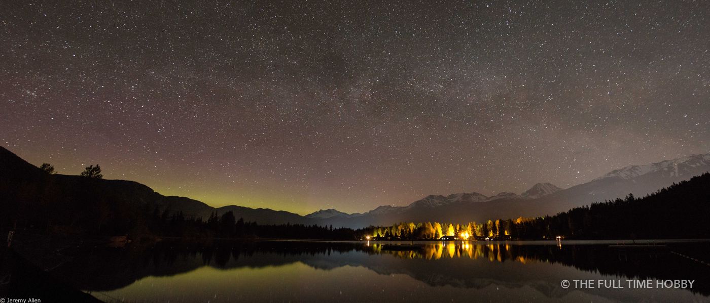 Aurora Over a Mountain Lake, Alta Lake, Whistler, BC