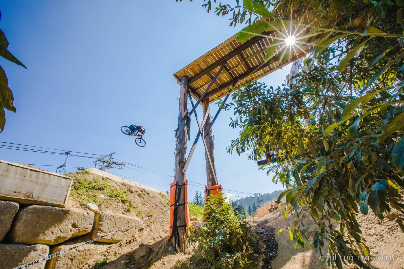 Bike Jump Under the Lookout, Whistler area, BC
