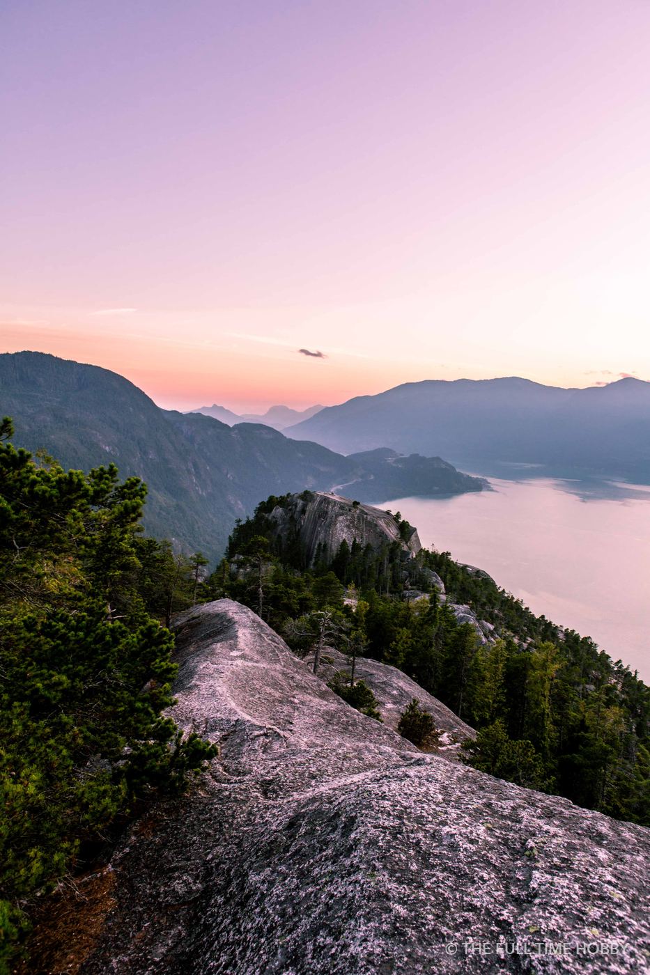Coastal Mountains at Dusk, Stawamus Chief, Squamish, BC