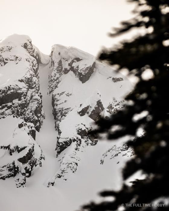 Couloir Framed by Trees, Duffey Lake Provincial Park, BC