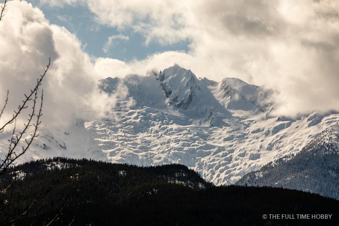Glacier Peaks Through the Clouds, Tantalus Range, BC