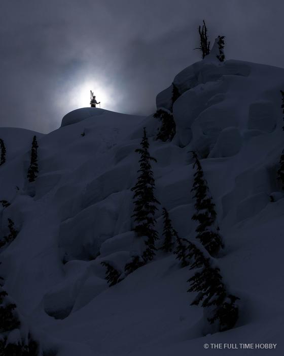 Moonlit Summit Silhouette, Whistler, BC