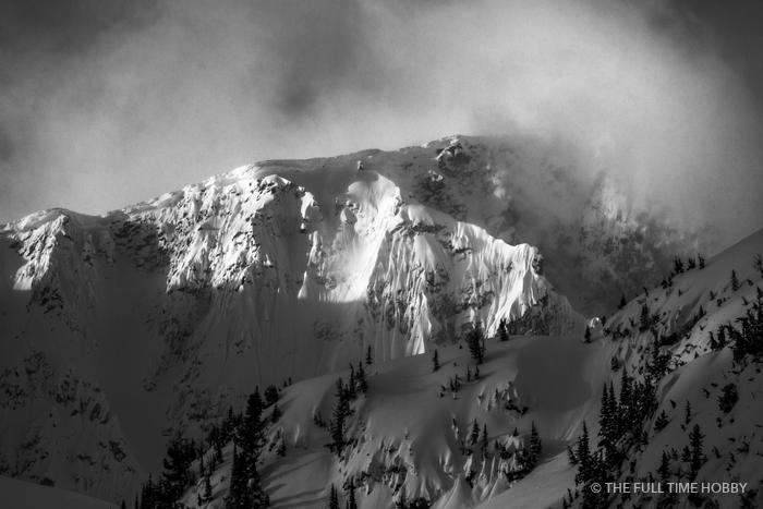 Mountain Wall in Monochrome, Duffey Lake Provincial Park, BC