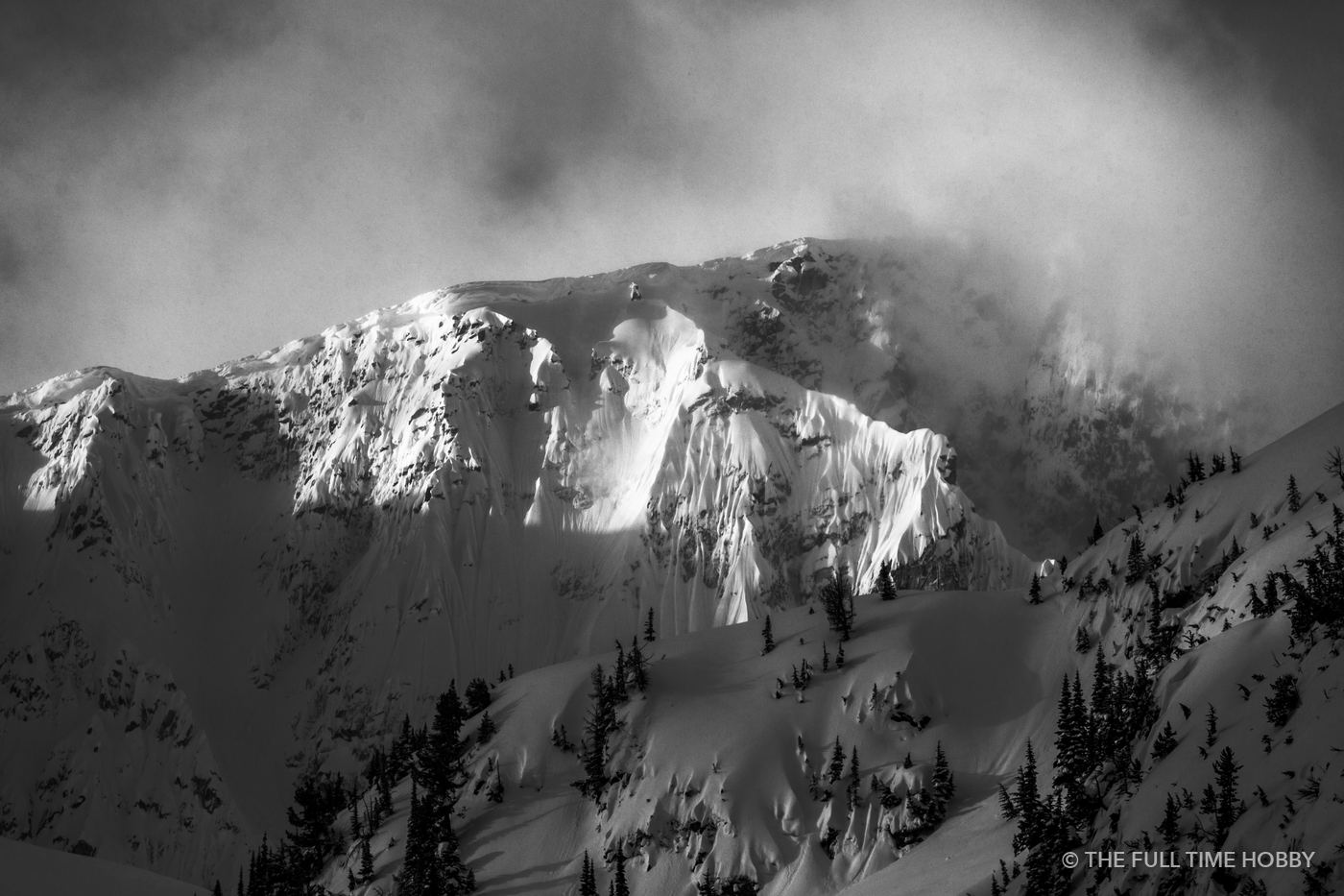 Mountain Wall in Monochrome, Duffey Lake Provincial Park, BC