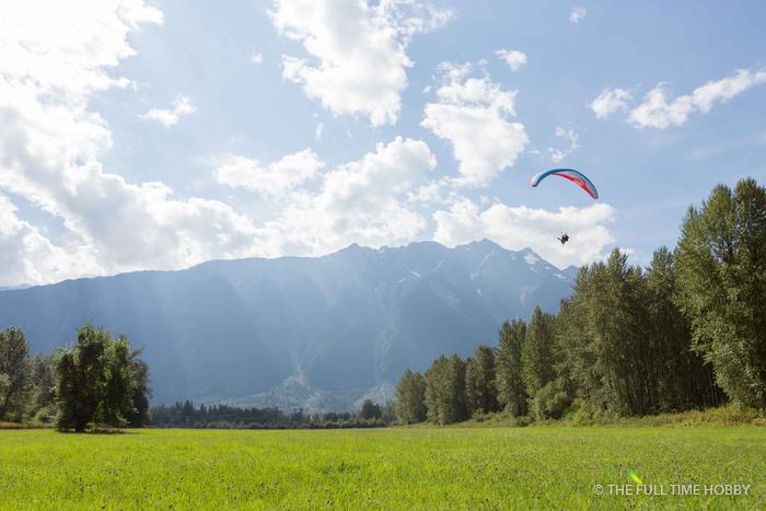 Paraglider Over the Valley, Pemberton, BC