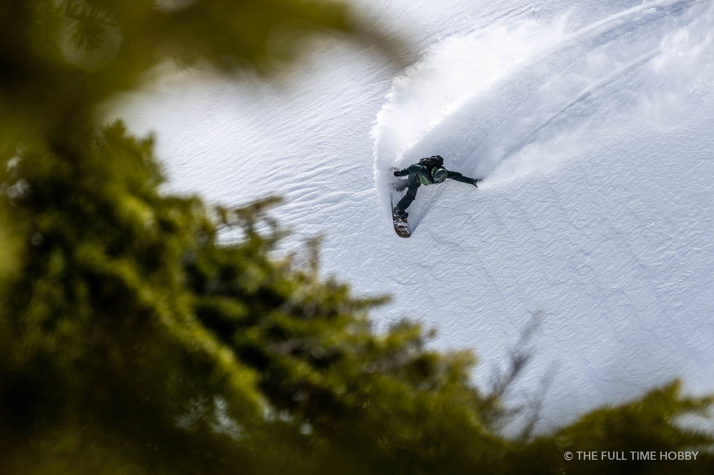 Powder Slash Through the Trees, Mount Baker, Washington