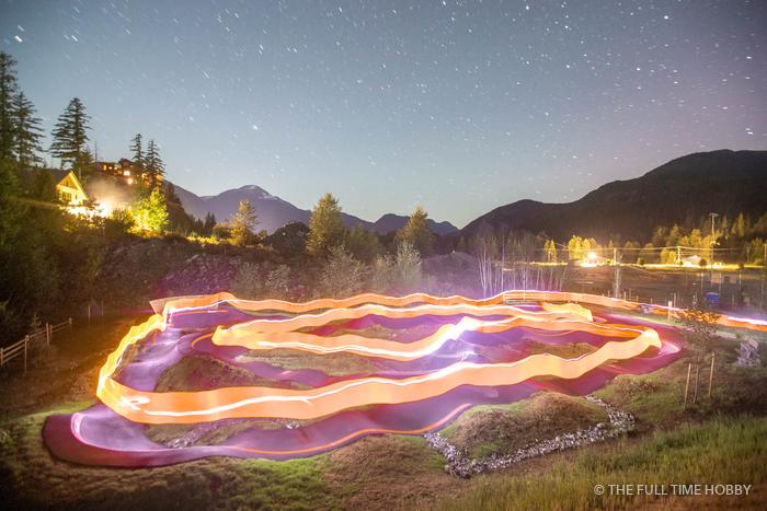 Pump Track Light Trails, Whistler, Pemberton and Squamish, BC