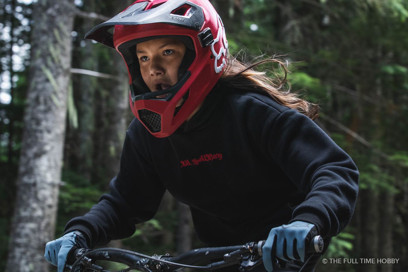 Rider in a Red Helmet, Whistler, Pemberton and Squamish, BC