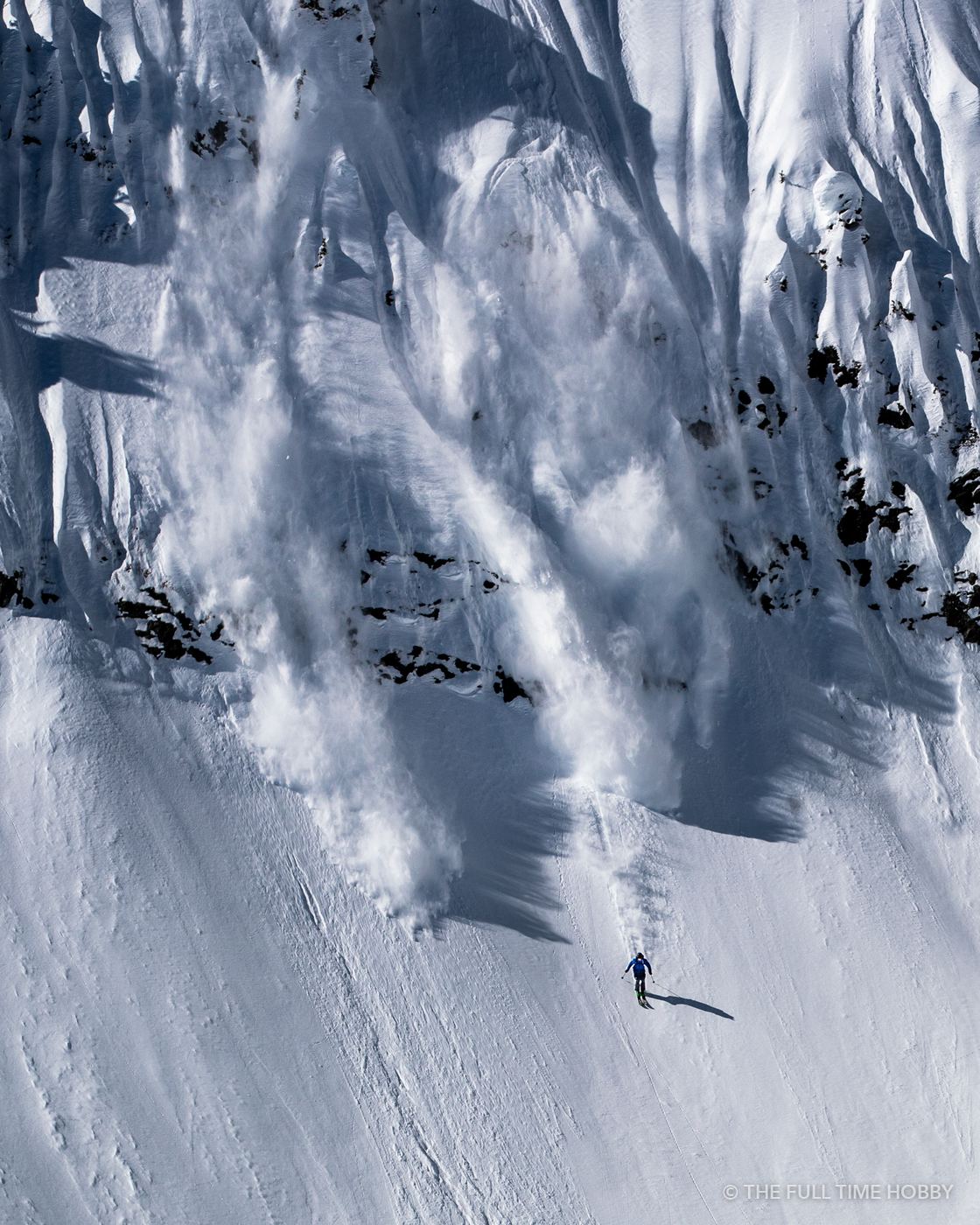 Skier on a Big Face, Stellar Heli Skiing, BC