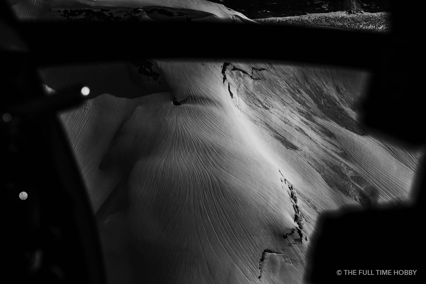 Skier on a Moonlit Slope, Alaska