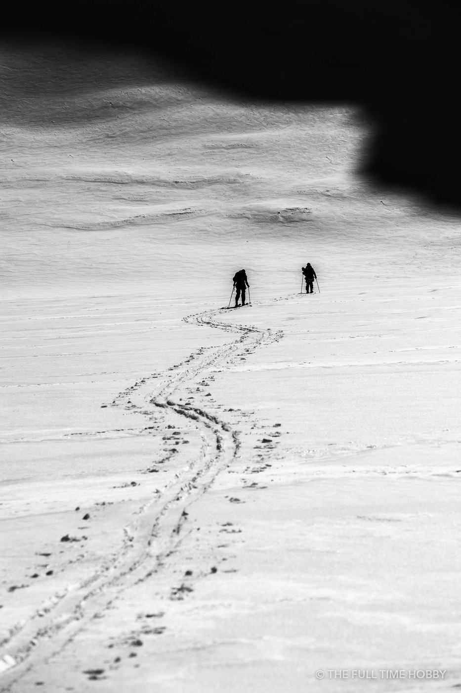 Skin Track in Black & White, Alaska