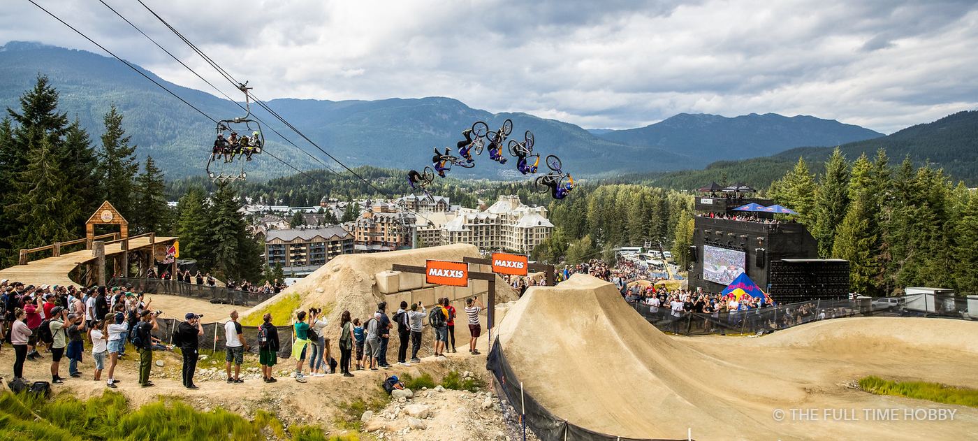 Slopestyle Course and Crowd, Whistler Blackcomb, BC