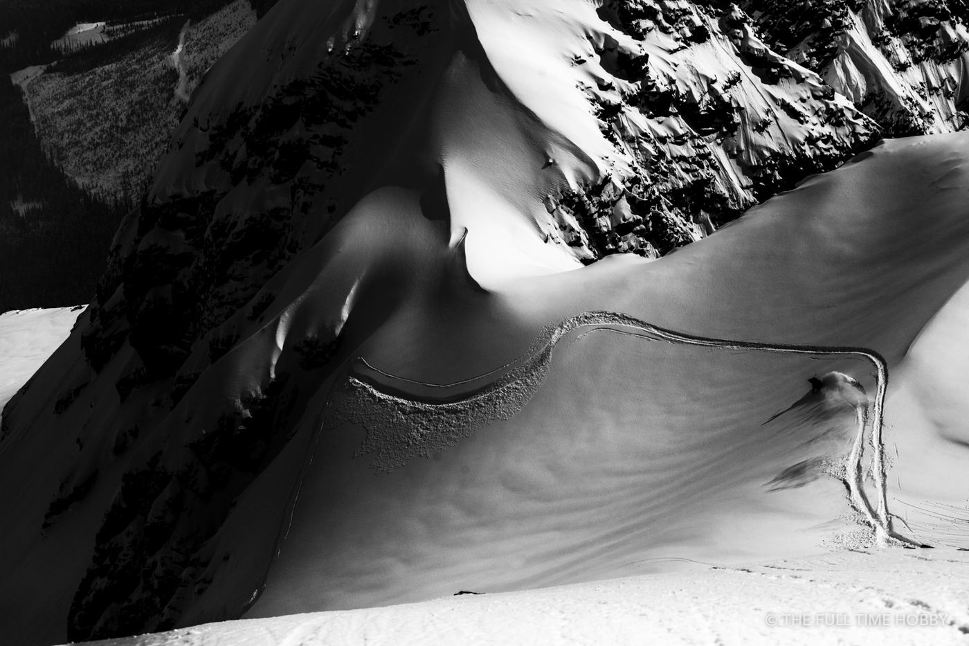 Snow Ripple in Black & White, Duffey Lake Provincial Park, BC