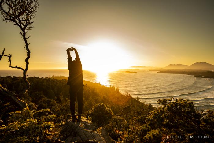 Stretching Into the Sunset, Tofino, BC