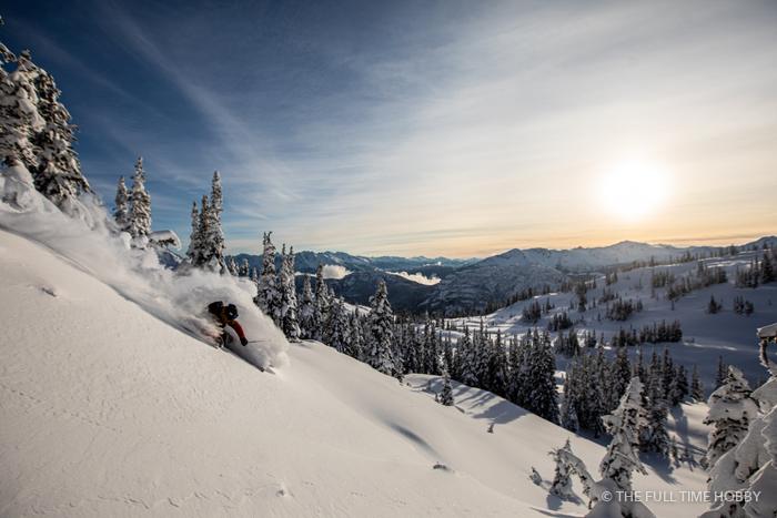 Sunlit Powder Skier, Whistler, BC