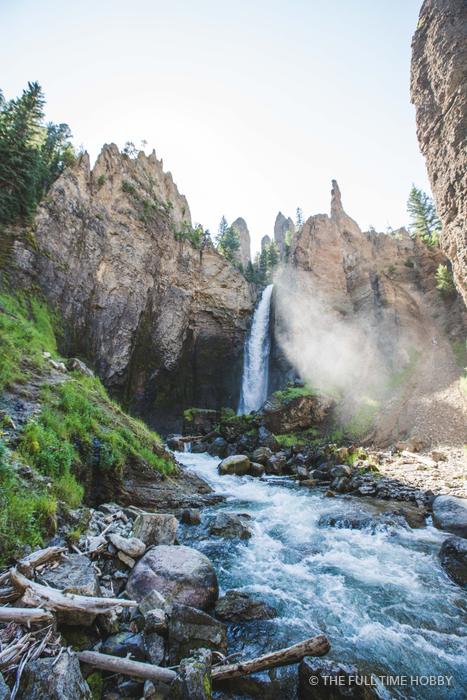 Waterfall and Canyon Wall, Glacier National Park, Montana