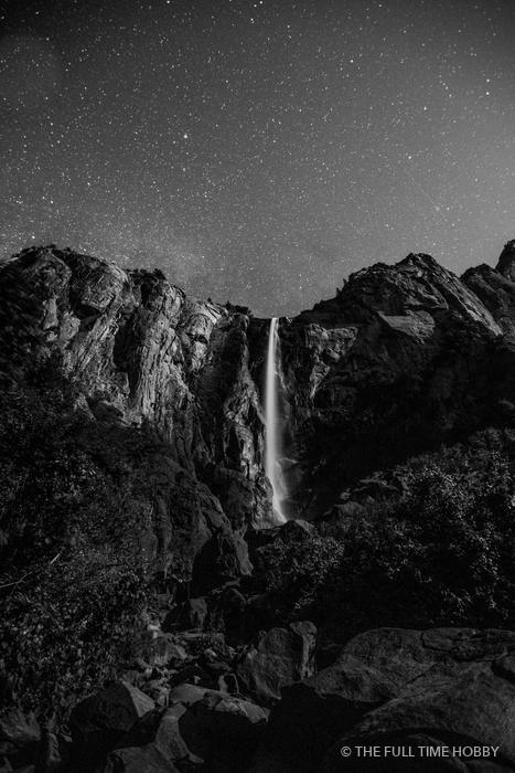 Waterfall at Night, Yosemite National Park, California